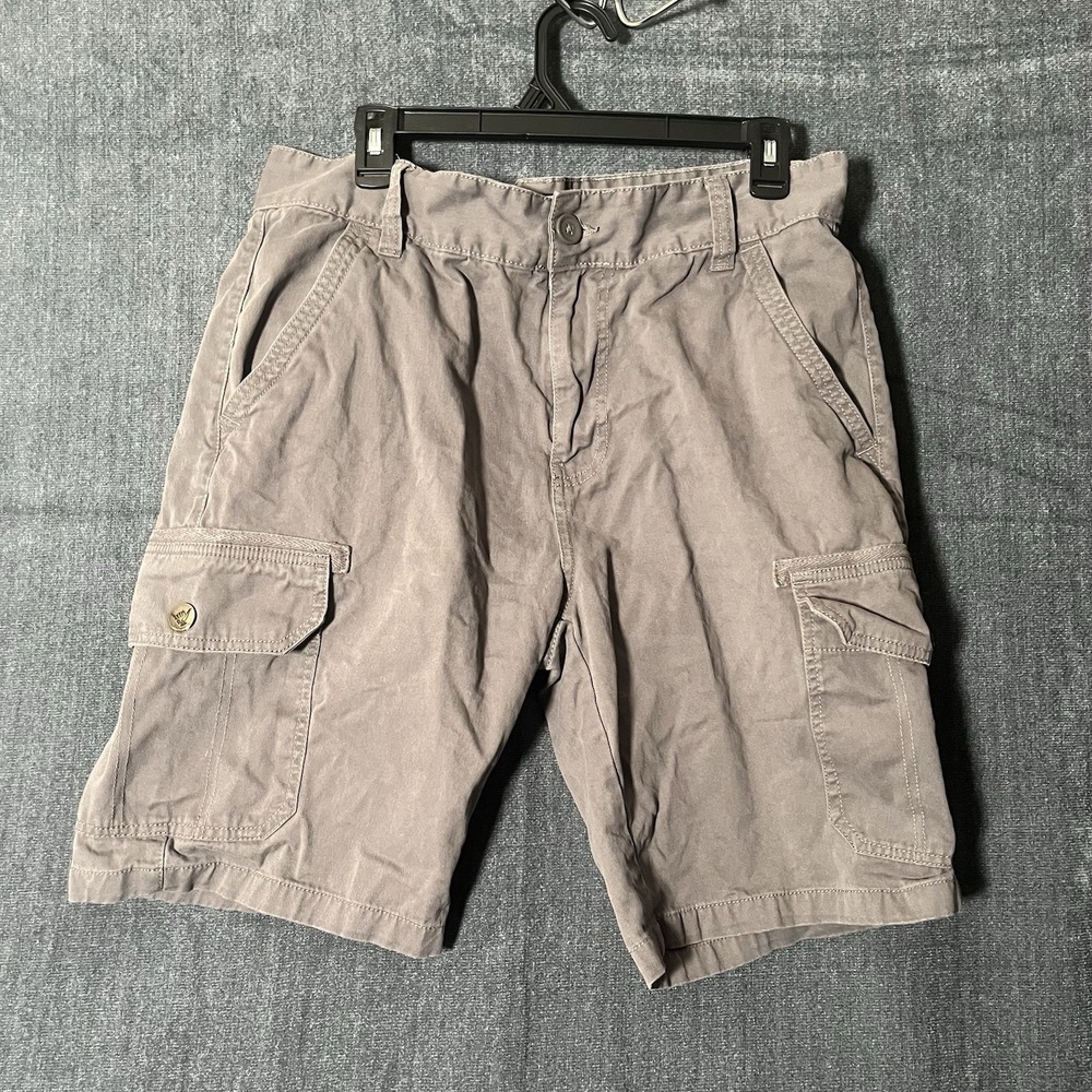 Beach Bros Mens Cargo Shorts Size 34 Gray Utility Casual Pockets Hiking Summer